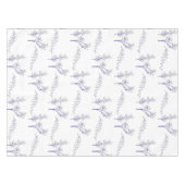 Vintage Elegant Blue Floral Pattern Spring Tischdecke (Vorderseite (Horizontal))