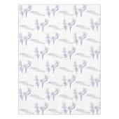 Vintage Elegant Blue Floral Pattern Spring Tischdecke (Vorderseite)