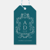 Vintage Elegant Blumig Geschenkanhänger (Vorderseite)