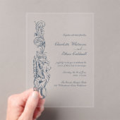 Vintage Elegant Border Wedding Acrylic Invitation Acryleinladungen (Insitu (Handheld))