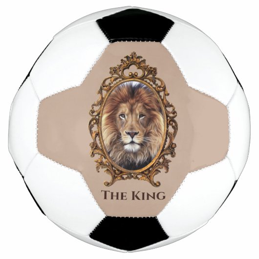 Vintage Elegant Brown Lion King Retro Vater Fußball (Vorderseite)