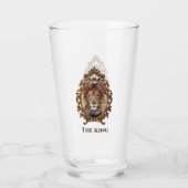 Vintage Elegant Brown Lion King Retro Vater Glas (Rückseite)