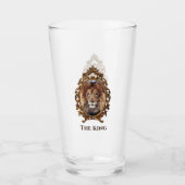 Vintage Elegant Brown Lion King Retro Vater Glas (Vorderseite)