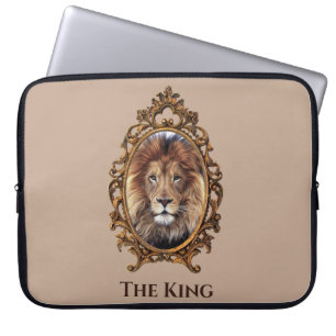 Vintage Elegant Brown Lion King Retro Vater Laptopschutzhülle