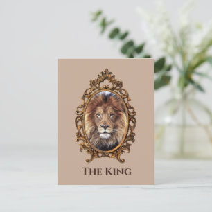 Vintage Elegant Brown Lion King Retro Vater Postkarte