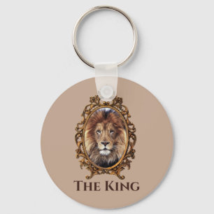 Vintage Elegant Brown Lion King Retro Vater Schlüsselanhänger