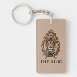 Vintage Elegant Brown Lion King Retro Vater Schlüsselanhänger