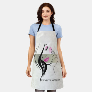 Vintage Elegant, Chic, Spitze, Mädchen Silhouette Schürze