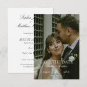 Vintage Elegant Custom Photo Wedding Save The Date (Vorne/Hinten)