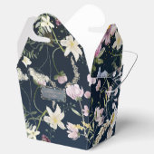 Vintage Elegant Dusty Blue Floral Wedding Geschenkschachtel (Geöffnet)