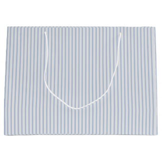 Vintage Elegant Faded Blue Stripe All Occasion Große Geschenktüte