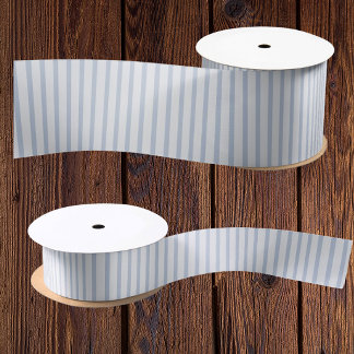 Vintage Elegant Faded Blue Stripe All Occasion  Satinband