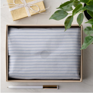 Vintage Elegant Faded Blue Stripe All Occasion  Seidenpapier