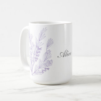 Vintage, elegant, floral, personalisierte Namens-T Kaffeetasse