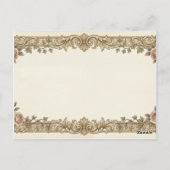 Vintage Elegant Floral Wedding Invitation Postcard Postkarte (Rückseite)
