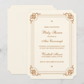 Vintage Elegant Gender Neutral Baby Dusche Einladung (Vorne/Hinten)