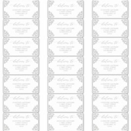 Vintage Elegant Gray Wedding Guest Address Labels