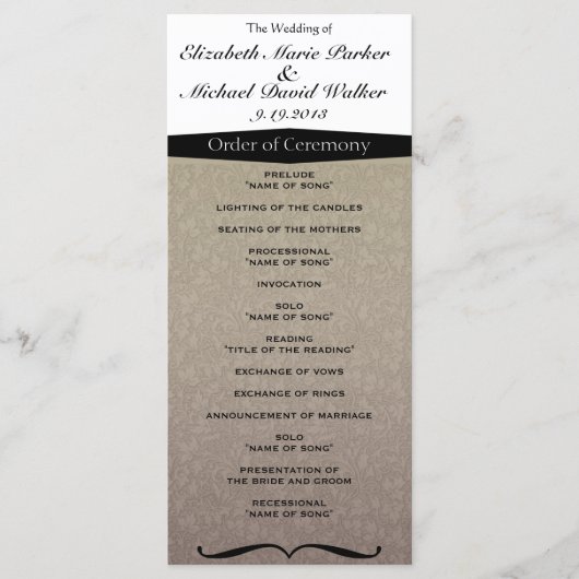 Vintage Elegant-Klasse Damask Programm (Vorderseite)