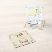 Vintage Elegant Men's Whiskey 50th Birthday Rechteckiger Pappuntersetzer (Vor Ort)