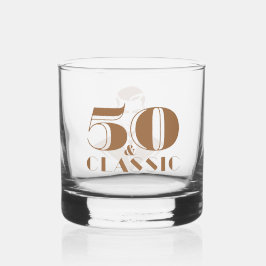 Vintage Elegant Men's Whiskey 50th Birthday Whiskyglas