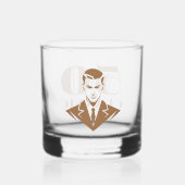 Vintage Elegant Men's Whiskey 50th Birthday Whiskyglas (Rückseite)