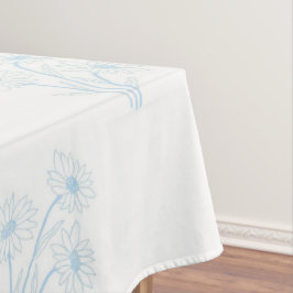 Vintage Elegant Pastel Blue Floral Pattern Spring Tischdecke