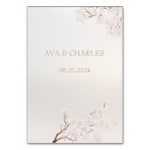 Vintage Elegant Pearl Romance Hochzeit Tischnummer (Rückseite)