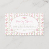 Vintage Elegant Pink Rose Display Shower Begleitkarte (Vorderseite)