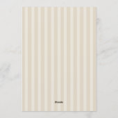 Vintage elegant soft beige bridal shower einladung (Rückseite)