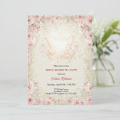Vintage Elegant Tea Party Bridal Shower Invitation Einladung (Stehend Vorderseite)