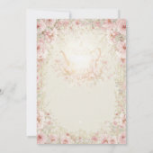 Vintage Elegant Tea Party Bridal Shower Invitation Einladung (Rückseite)