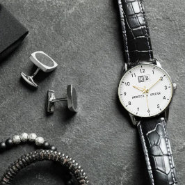 Vintage Elegant typography  monogram couples Armbanduhr