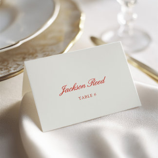 Vintage Elegant Wedding Guest Platzkarte Tischnummer