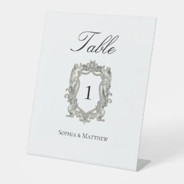 Vintage Elegant Wedding Table Number  Sockelschild