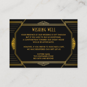 Vintage Elegante Art Deco Begleitkarte