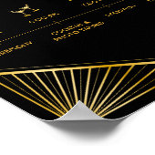 Vintage Elegante Art Deco Poster (Ecke)