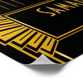 Vintage Elegante Art Deco Poster (Ecke)
