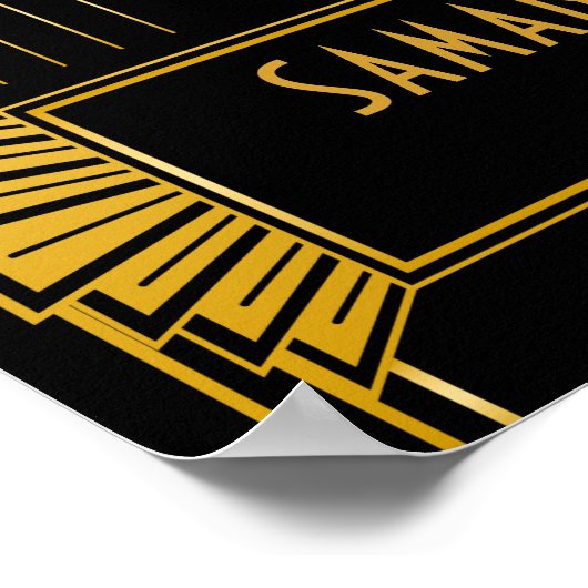 Vintage Elegante Art Deco Poster (Ecke)