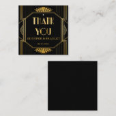 Vintage Elegante Art Deco Quadratische Visitenkarte (Vorne/Hinten)