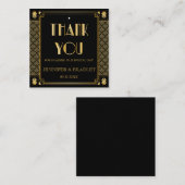 Vintage Elegante Art Deco Quadratische Visitenkarte (Vorne/Hinten)