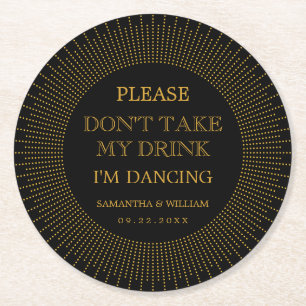 Vintage Elegante Art Deco  Runder Pappuntersetzer