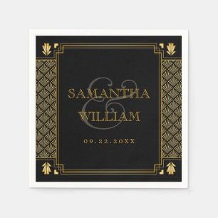 Vintage Elegante Art Deco Serviette
