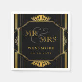 Vintage Elegante Art Deco Serviette (Vorderseite)