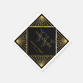 Vintage Elegante Art Deco Serviette (Ecke)