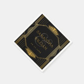 Vintage Elegante Art Deco Serviette (Ecke)