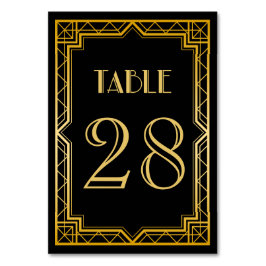 Vintage Elegante Art Deco Tischnummer