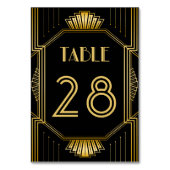 Vintage Elegante Art Deco Tischnummer (Vorderseite)