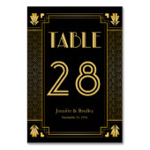 Vintage Elegante Art Deco Tischnummer (Vorderseite)