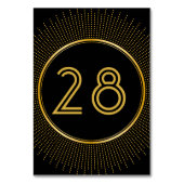 Vintage Elegante Art Deco Tischnummer (Rückseite)