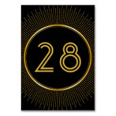 Vintage Elegante Art Deco Tischnummer (Vorderseite)